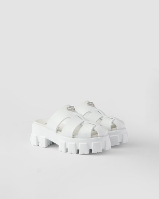 Prada Monolith Rubber Mules White