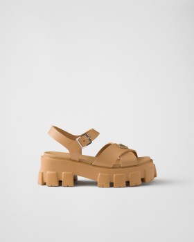 Prada Monolith Rubber Sandals Barley