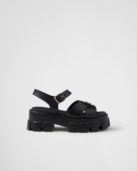 Prada Monolith Rubber Sandals Black