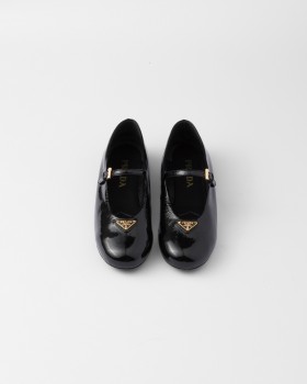 Prada Naplak Patent Leather Ballerinas Black