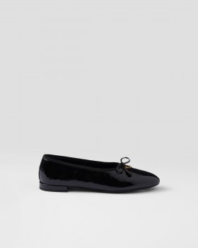 Prada Naplak Patent Leather Ballerinas Black