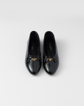 Prada Naplak Patent Leather Ballerinas Black