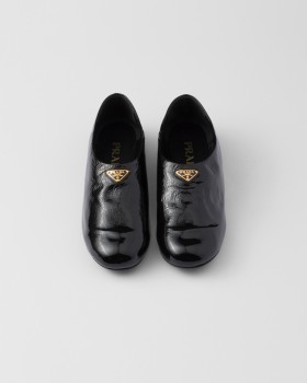 Prada Naplak Patent Leather Ballerinas Black