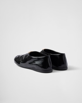 Prada Naplak Patent Leather Ballerinas Black