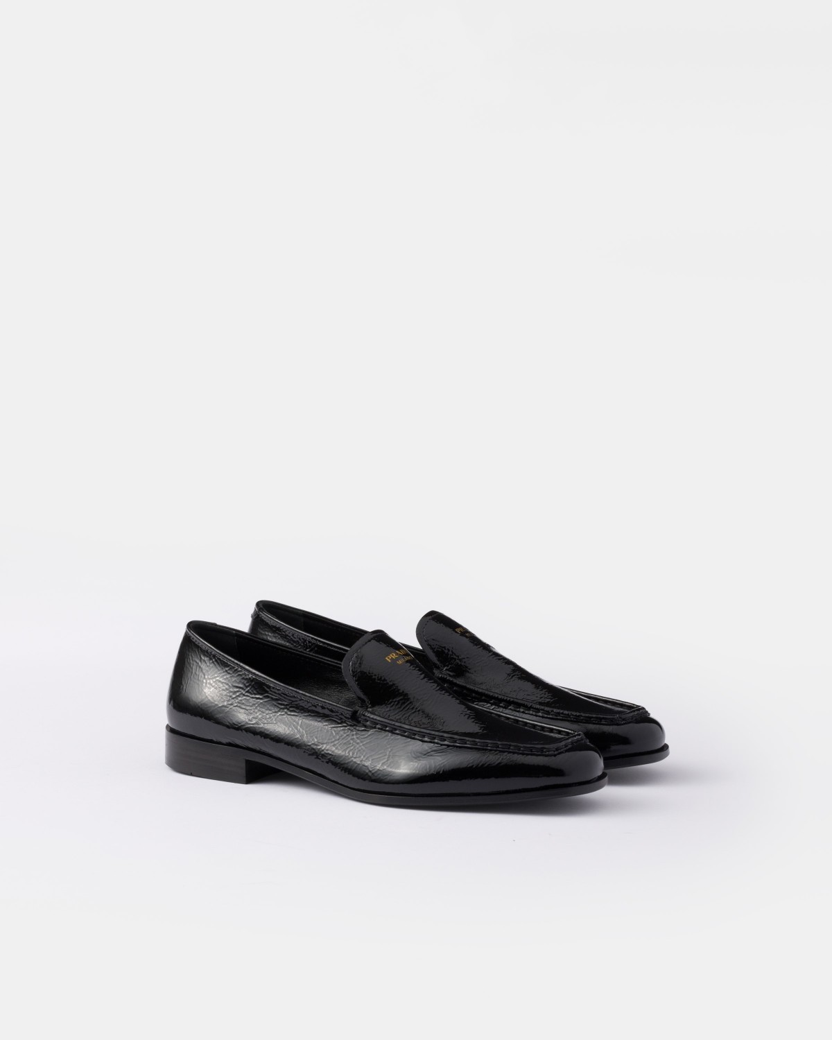 Prada Naplak Patent Leather Loafers Black