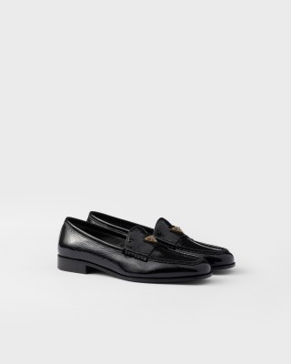 Prada Naplak Patent Leather Loafers Black