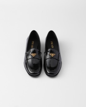 Prada Naplak Patent Leather Loafers Black