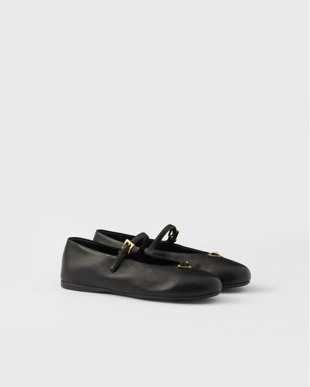 Prada Nappa Leather Ballerinas Black