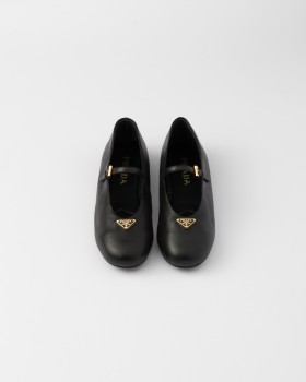 Prada Nappa Leather Ballerinas Black