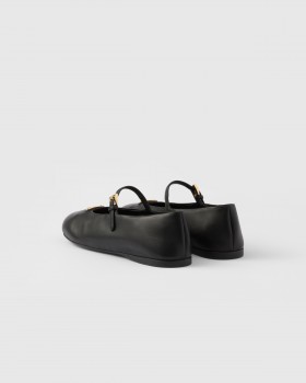 Prada Nappa Leather Ballerinas Black