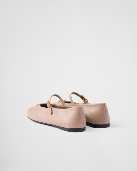 Prada Nappa Leather Ballerinas Powder Pink