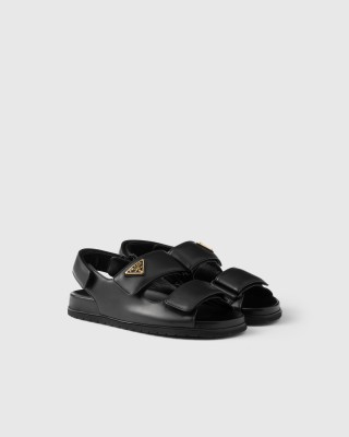 Prada Nappa Leather Sandals Black