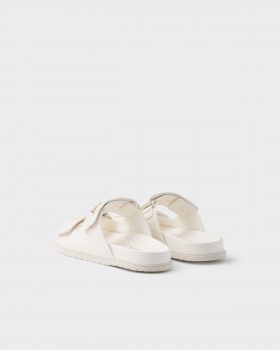 Prada Nappa Leather Slides Ivory