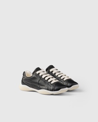 Prada Nappa Leather Sneakers Black