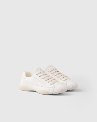 Prada Nappa Leather Sneakers Ivory