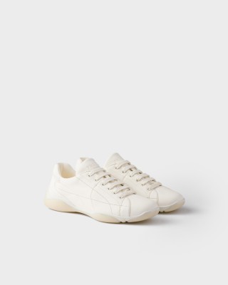Prada Nappa Leather Sneakers Ivory
