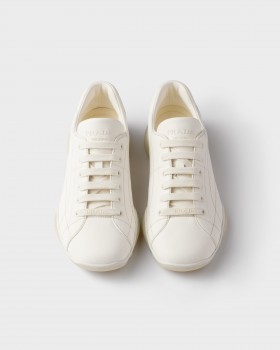 Prada Nappa Leather Sneakers Ivory