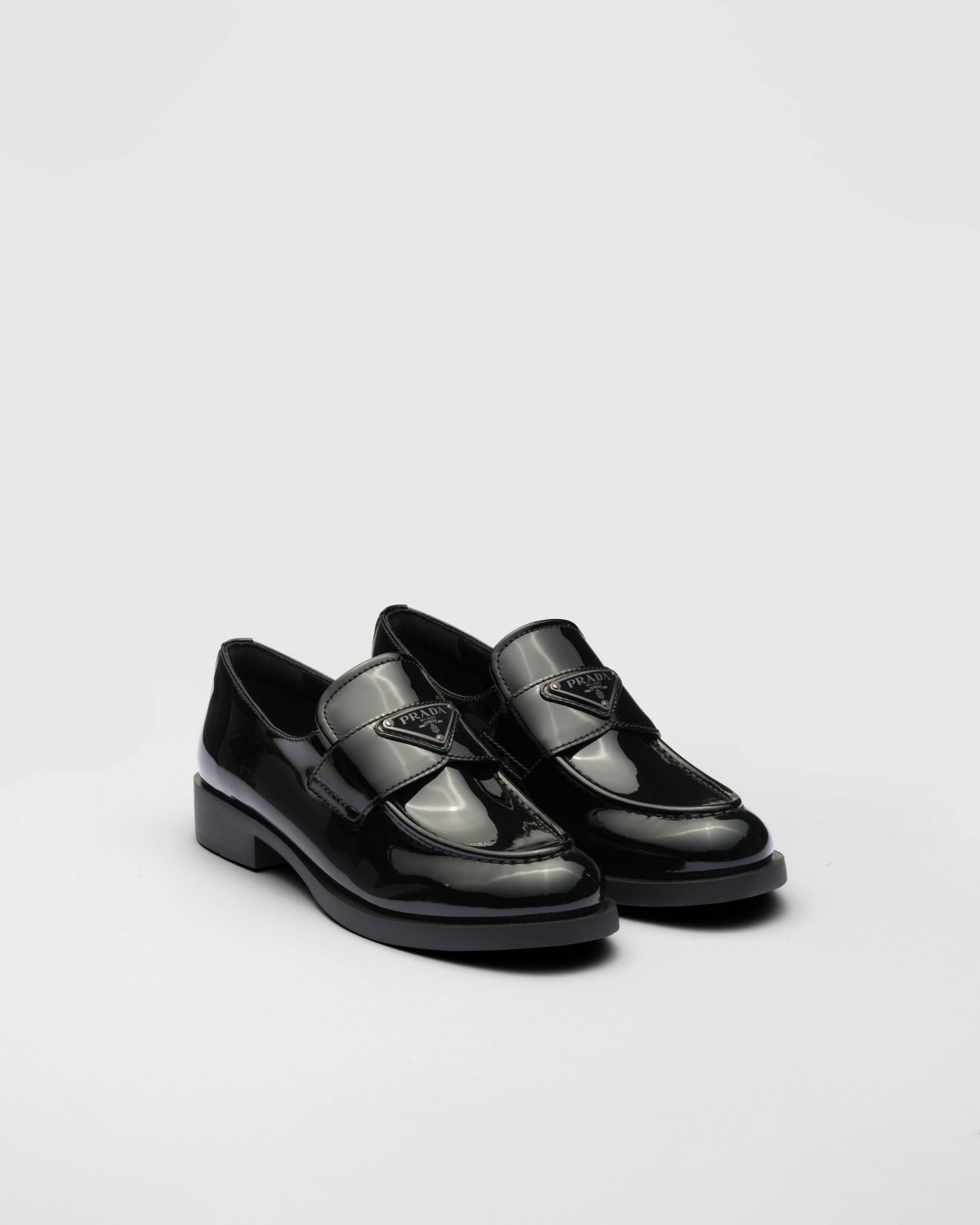 Prada Patent Leather Loafers Black