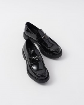 Prada Patent Leather Loafers Black