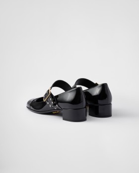 Prada Patent Leather Mary Jane Pumps Black