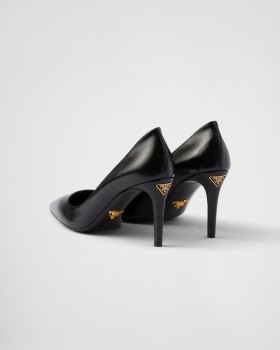 Prada Patent Saffiano Leather Pumps Black