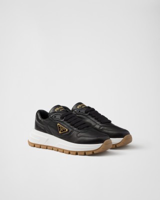 Prada Prax 01 Leather Sneakers Black