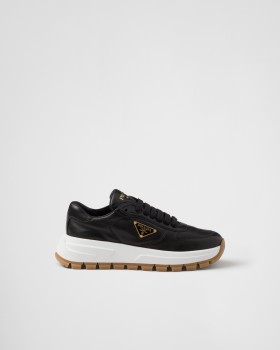 Prada Prax 01 Leather Sneakers Black