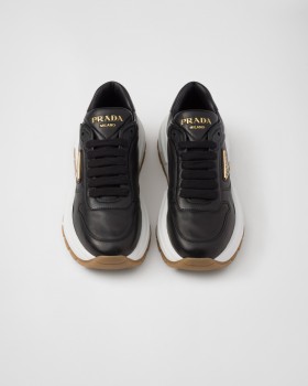 Prada Prax 01 Leather Sneakers Black