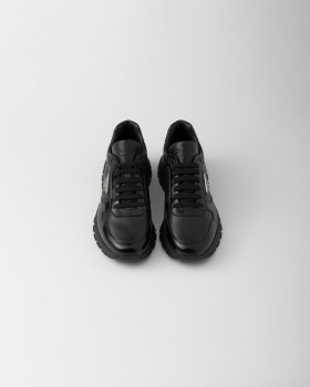 Prada Prax 01 Leather Sneakers Black