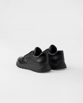 Prada Prax 01 Leather Sneakers Black