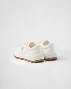 Prada Prax 01 Leather Sneakers Ivory