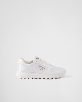 Prada Prax 01 Re-nylon And Brushed Leather Sneakers White