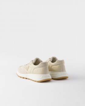 Prada Prax 01 Re-nylon And Suede Sneakers Chalk