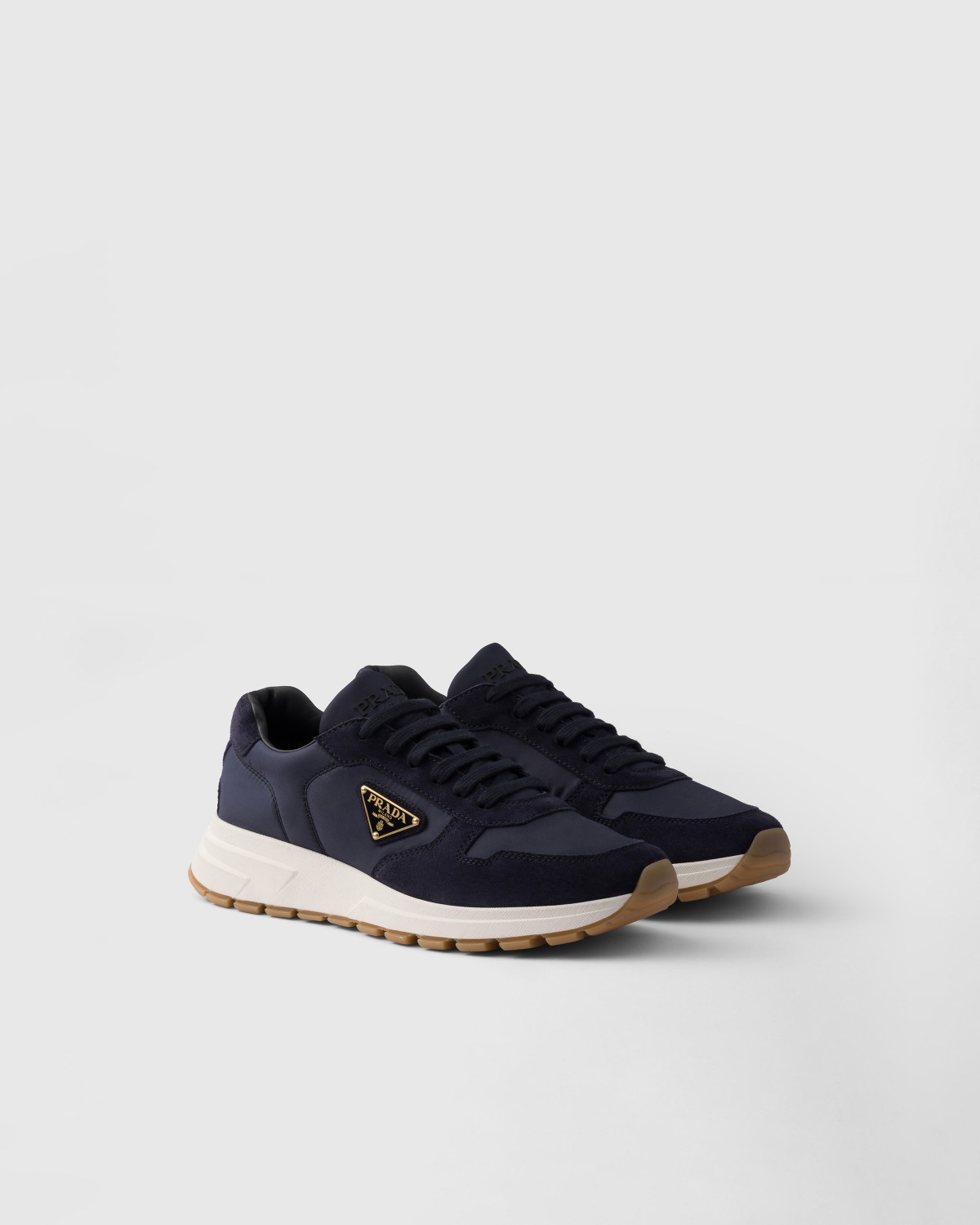 Prada Prax 01 Re-nylon And Suede Sneakers Navy