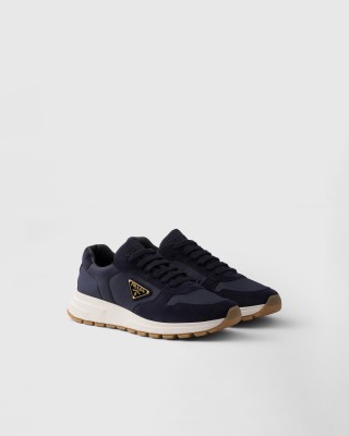 Prada Prax 01 Re-nylon And Suede Sneakers Navy