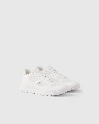 Prada Prax 2.0 Fabric And Mesh Sneakers White