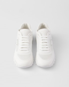 Prada Prax 2.0 Fabric And Mesh Sneakers White