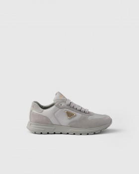 Prada Prax 2.0 Re-nylon And Suede Sneakers Cloudy Gray