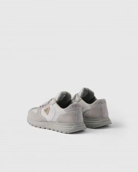 Prada Prax 2.0 Re-nylon And Suede Sneakers Cloudy Gray