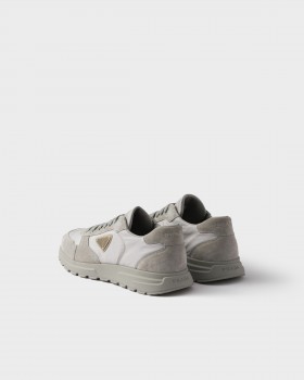 Prada Prax 2.0 Re-nylon And Suede Sneakers Cloudy Gray