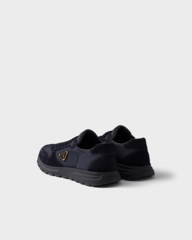 Prada Prax 2.0 Re-nylon And Suede Sneakers Navy
