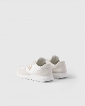 Prada Prax 2.0 Re-nylon And Suede Sneakers White