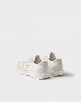 Prada Prax 2.0 Re-nylon And Suede Sneakers White