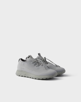 Prada Prax Stretch Knit Sneakers Cloudy Gray