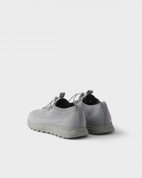 Prada Prax Stretch Knit Sneakers Cloudy Gray