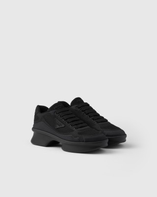 Prada Re-nylon And Mesh Fabric Sneakers Black