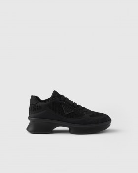 Prada Re-nylon And Mesh Fabric Sneakers Black