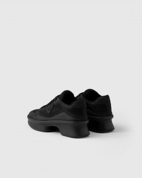 Prada Re-nylon And Mesh Fabric Sneakers Black