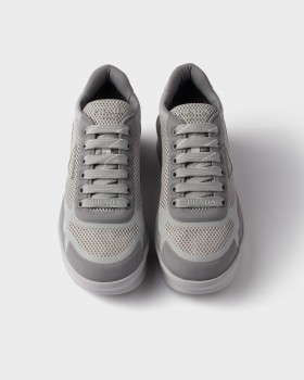 Prada Re-nylon And Mesh Fabric Sneakers Grey