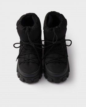 Prada Re-nylon Gabardine Apres Ski Booties Black